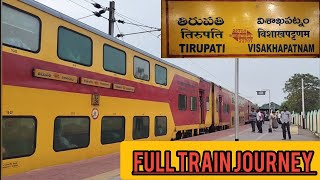 visakhapatnamtirupati full train journey on board 22707 vskptpty ac double decker express train [upl. by Oilicec421]