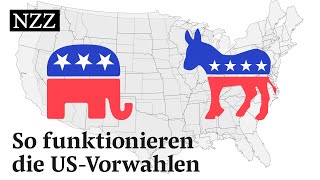 Das USWahlsystem Wie funktionieren die Vorwahlen  NZZ [upl. by Naoj]