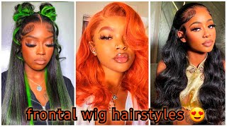 Slayed Frontal Wig Hairstyles 2023 😍💞 Wig Install Tutorials [upl. by Eemiaj873]