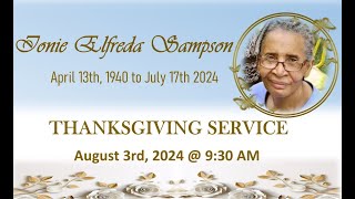 THANKSGIVING SERVICE amp REPAST IONIE ELFREDA SAMPSON [upl. by Rutter]