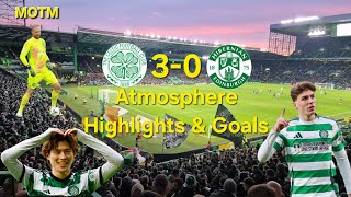 Atmosphere Highlights amp Goals  Celtic 30 Hibs [upl. by Odnanreh]