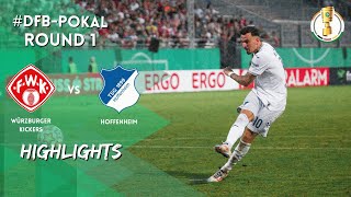 Penalty drama between Würzburger Kickers and Hoffenheim  DFBPokal 2425 highlights [upl. by Knowle298]