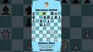 SAINT LOUIS BLITZ 2024  Nakamura Hikaru vs Abdusattorov Nodirbek  Saint Louis USA 2024 [upl. by Fuchs846]