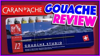 Caran DAche Studio 12 Gouache  Demo amp Review [upl. by Buller]