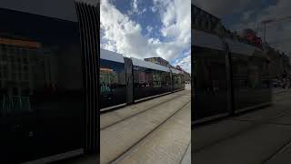 Luxembourg Tram passing  Free public transport  trams richestcountry shorts luxembourg 🇱🇺 [upl. by Jahdal646]