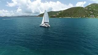 INSIDE tour of The Moorings 4500 Four Cabin Catamaran [upl. by Nosnev644]