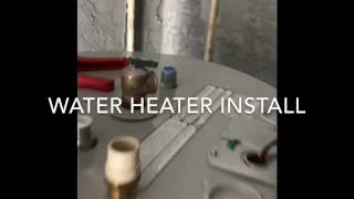 Hot water heater Bradford white install [upl. by Graehme400]