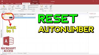 Cara Reset AutoNumber di Microsoft Access [upl. by Burta]