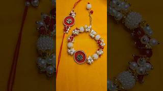 Rakhi Bracelet at home diyrakhimaking pearlrakhi rakhimaking braceletmaking [upl. by Rockey]