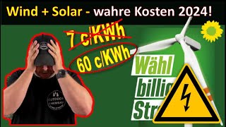 Solar  Windstrom für 60 ckWh  die wahren Kosten der Integration [upl. by Pauiie]