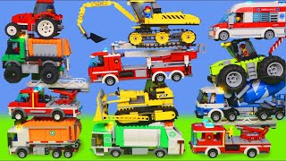 LEGO Koparka Koparki śmieciarka ciężarówka zabawki dźwig Bagrownica  Excavator Toys for Kids [upl. by Nikola]