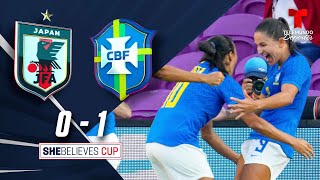 Highlights amp Goals Japón vs Brasil 01  SheBelieves Cup  Telemundo Deportes [upl. by Art]