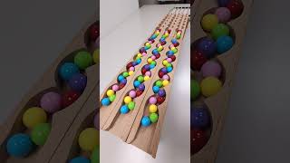 marble Run Race ASMR 146 Wooden Wave Course Colorful Marbles marblerun marblerunrace asmr [upl. by Shalom]