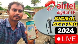 Airtel dish tv signal setting  airtel digital tv  satellite finder mobile app  dth antenna signal [upl. by Lange]