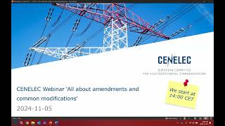 CENELEC webinar  all about amendments and common modifications [upl. by Alian]