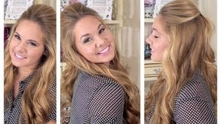 Relaxed but Glamorous Half Up Hair  My Bridesmaid Hairstyles [upl. by Rus]