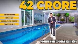 2 KANAL 42 Crore HOUSE Tour by Syed Brother  DHA Lahore  MODERN DESIGN VILLA FOR SALE [upl. by Nady]