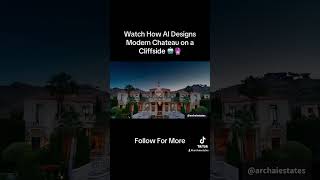 Watch How AI Designs Modern Chateau on a Cliffside🤖🔮 [upl. by Bertine]