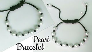 Pearl Bracelet Friendship BandHow to make BraceletFriendship Bracelet MakingBracelets [upl. by Brandea]