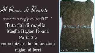 Maglia Raglan ai ferri 3 di 8 come iniziare il raglan [upl. by Dombrowski]