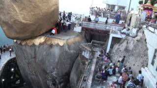 Kyaik Htee Yoe The Golden Rock Pagoda in Myanmar [upl. by Aldarcy]