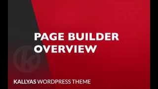 Page Builder Overview  Kallyas WordPress theme v40 [upl. by Nwahsuq]