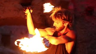 Fire Dance Flow  Fire Poi by Juggling Calling [upl. by Isabelita]