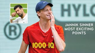 Jannik Sinner Most Exciting Points That Will Make History  1000 IQ  1080P ᴴᴰ • Tennis Fame [upl. by Eddina754]