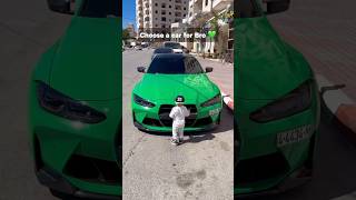 Choose a car for Bro 💚 shorts automobile car carlover bmw [upl. by Hallock]