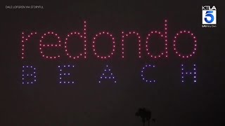 4th of July drone show dazzles crowd in Redondo Beach [upl. by Jessalyn]