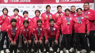 【柔道混合】TEAM JAPAN メダリスト記者会｜パリオリンピック 柔道混合団体 銀メダル [upl. by Derte]