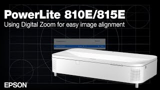 PowerLite 810E and 815E  How to Utilize Digital Zoom [upl. by Shaikh]