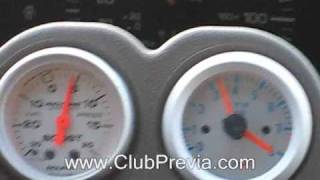 Supercharged Toyota Previa Boost and Tach Gauge [upl. by Armmat]