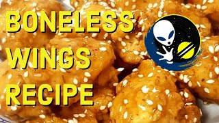 BONELESS CHICKEN WINGS RECIPE [upl. by Shelly995]