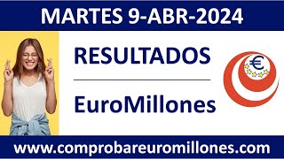 Resultado del sorteo EuroMillones del martes 9 de abril de 2024 [upl. by Eppilihp]