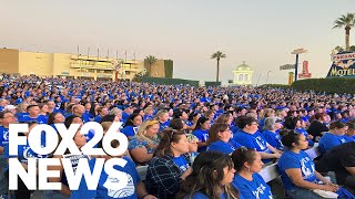 Fresno Teacher’s Association gathers at Fresno Fairgrounds for possible strike [upl. by Ahtekal396]