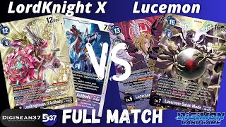 LordKnightmon X VS Lucemon Satan Mode  Digimon Card Game  Special Booster Ver20 [upl. by Kcirtapnhoj]