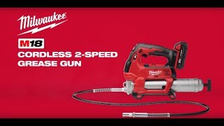 Milwaukee Cordless Grease Gun Kit 18V 10000 PSI 1 Battery Model 264621CT [upl. by Jereld]