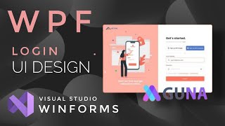 WinForms Tutorial  WinForms UI design in Visual studio 2019  Guna UI  Sign Up  Login  C WPF [upl. by Cthrine]