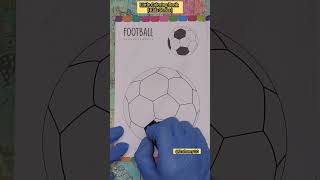 Coloring Football ⚽ with Oil Pastels Colors  Game Coloring Art  Kids Series Little Coloring Book [upl. by Zel]