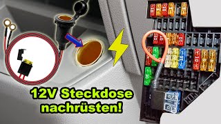 12V STECKDOSE IM FAHRZEUG NACHRÜSTEN  TUTORIAL  FACTOREM [upl. by Blanchette]