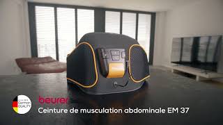 BEURER EM 37  Ceinture délectrostimulation  Renforce les muscles abdominaux durablement [upl. by Ynnot]