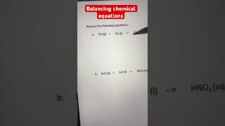 Balancing Equations  AP chemistry chemistryshorts chemistry [upl. by Nirraj748]