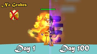 100 Days In Anime Fighting Simulator Without Gcubes  BlockmanGo [upl. by Colvin]