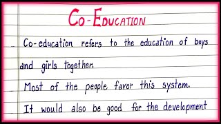 Few lines on Co education in English [upl. by Yesdnik]