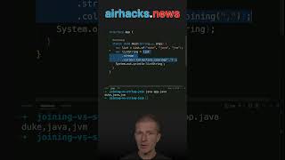 From Collectorsjoining To Stringjoin java shorts coding airhacks [upl. by Aleahcim]