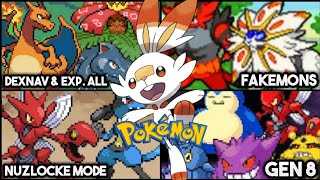 Pokemon GBA rom hacks with a new Region Story Exp all Dexnav NUZLOCKE MODE Fakemons Gen8 amp More [upl. by Neslund]