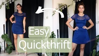 EASY Quckithrift  Kleid enger nähen  Easy Thrift Flip upcycling [upl. by Linker]