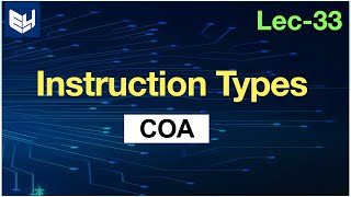 instruction types in computer architecture  COA  Lec33  Bhanu Priya [upl. by Onibla]