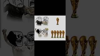 Messi🇦🇷 amp Ronaldo🇵🇹 vs Pele🇧🇷 amp Maradona🇦🇷 in the trophies🏆🔥shorts messi ronaldo pele maradona [upl. by Sergent]